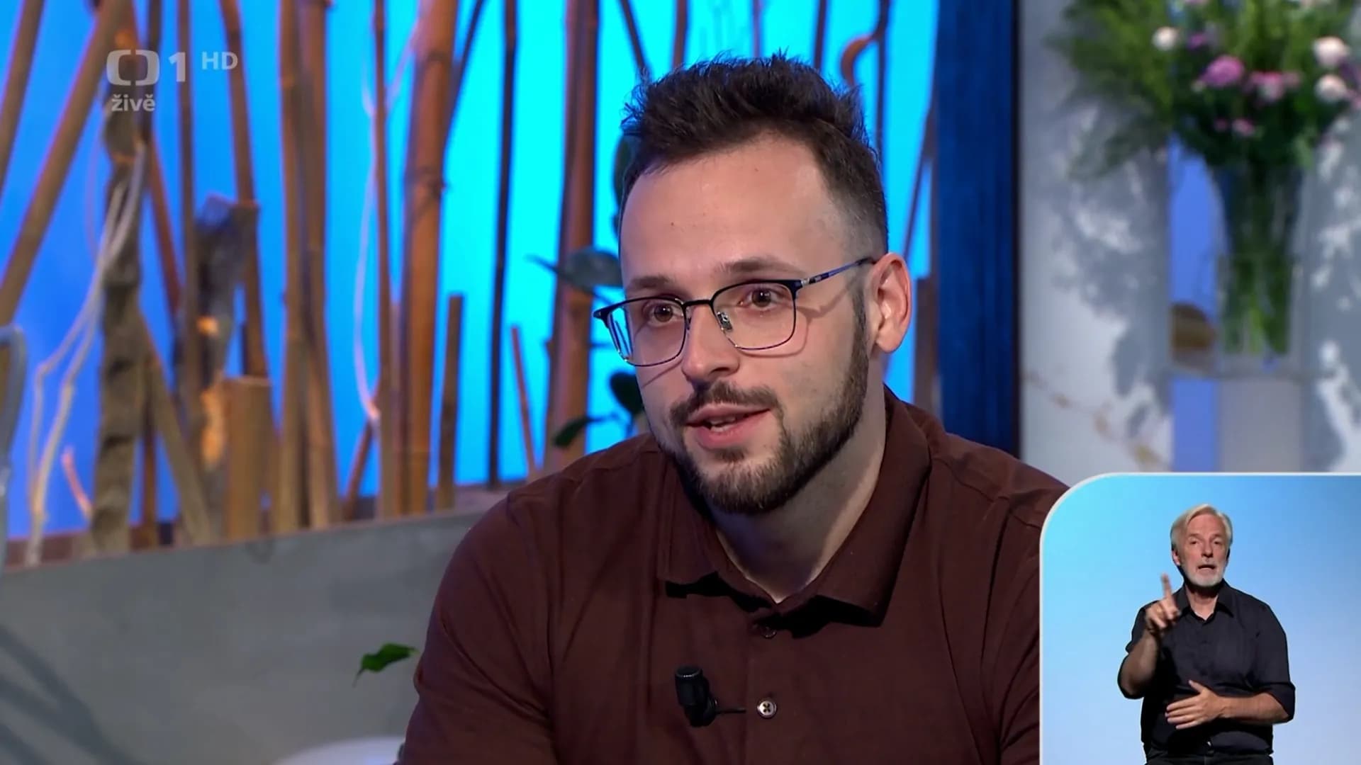 Marek Liška v pořadu Sama doma na ČT